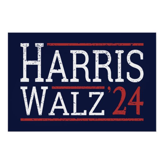 Harris Walz Verkiezingen 2024 I Perfect Poster (Voorkant)