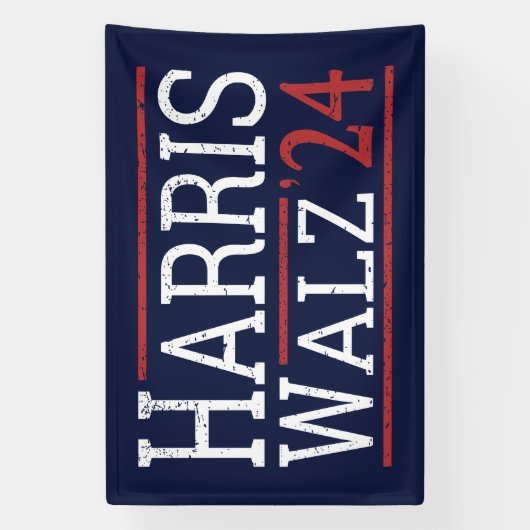 Harris Walz Verkiezingen 2024 I Spandoek (Verticaal)
