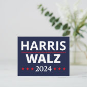 Harris Walz Verkiezingen 2024 III Briefkaart (Staand voorkant)