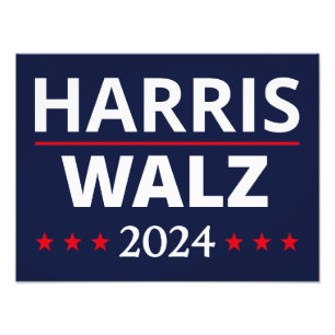 Harris Walz Verkiezingen 2024 III Foto Afdruk