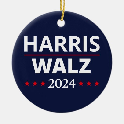 Harris Walz Verkiezingen 2024 III Keramisch Ornament (Voorkant)