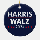 Harris Walz Verkiezingen 2024 III Keramisch Ornament (Achterkant)