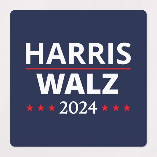 Harris Walz Verkiezingen 2024 III Labels (Design 2)