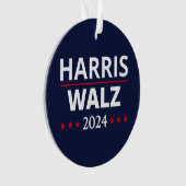 Harris Walz Verkiezingen 2024 III Ornament (voorkant)