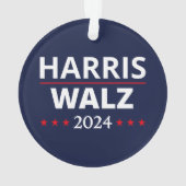 Harris Walz Verkiezingen 2024 III Ornament (achterkant)