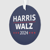 Harris Walz Verkiezingen 2024 III Ornament (voorkant)