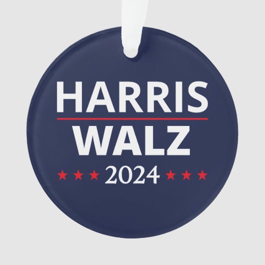 Harris Walz Verkiezingen 2024 III Ornament (voorkant)