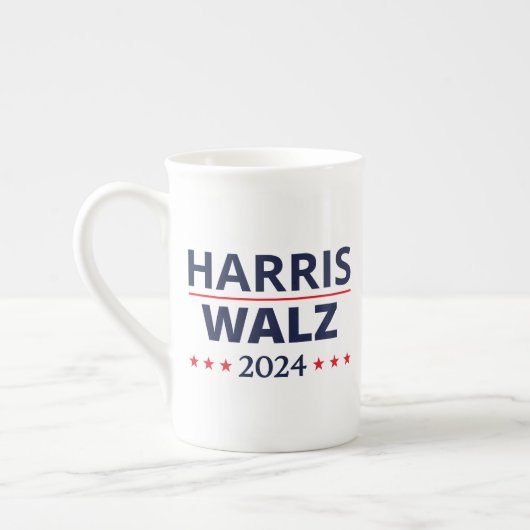 Harris Walz Verkiezingen 2024 III Porselein Kop (Links)