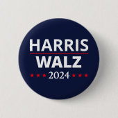 Harris Walz Verkiezingen 2024 III Ronde Button 5,7 Cm (Voorkant)