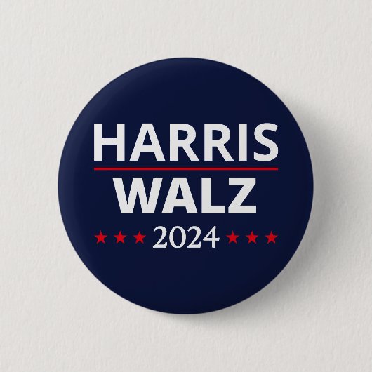 Harris Walz Verkiezingen 2024 III Ronde Button 5,7 Cm (Voorkant)