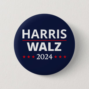 Harris Walz Verkiezingen 2024 III Ronde Button 5,7 Cm