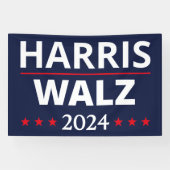 Harris Walz Verkiezingen 2024 III Spandoek (Horizontaal)