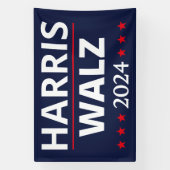 Harris Walz Verkiezingen 2024 III Spandoek (Verticaal)