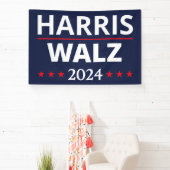 Harris Walz Verkiezingen 2024 III Spandoek (Insitu)