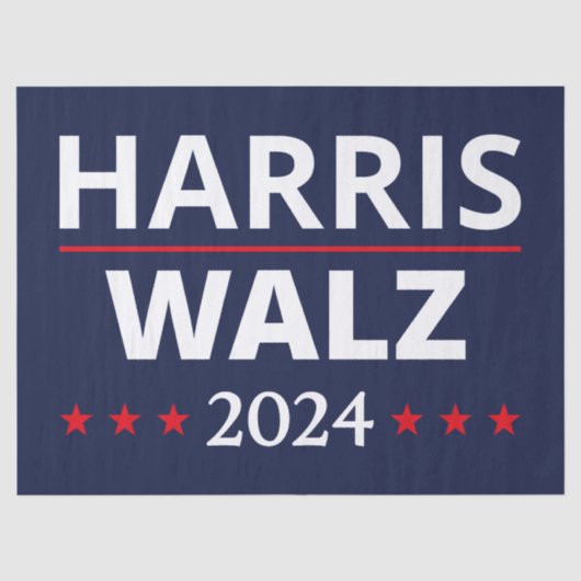 Harris Walz Verkiezingen 2024 III Tissuepapier (Voorkant)