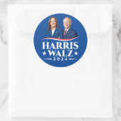 Harris Walz verkiezingscampagne 2024 foto Ronde Sticker (Tas)