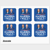 Harris Walz verkiezingscampagne 2024 foto Vierkante Sticker (Vel)
