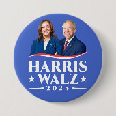 Harris Walz verkiezingscampagne 2024 Ronde Button 7,6 Cm (Voorkant)