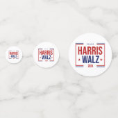 Harris Walz verkiezingscampagne Confetti (Achterkanten)