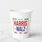 Harris Walz verkiezingscampagne Papieren Bekers (Voorkant)