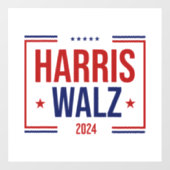 Harris Walz verkiezingscampagne Raamsticker (Vel)