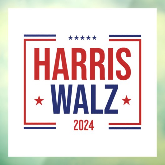 Harris Walz verkiezingscampagne Raamsticker (Vel 3)