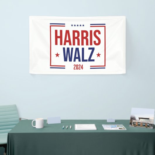 Harris Walz verkiezingscampagne Spandoek (Beurs)