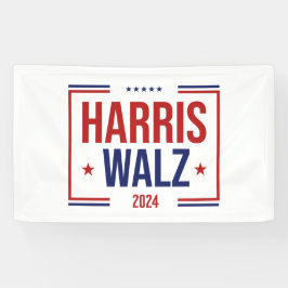 Harris Walz verkiezingscampagne Spandoek