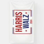 Harris Walz verkiezingscampagne Spandoek (Verticaal)