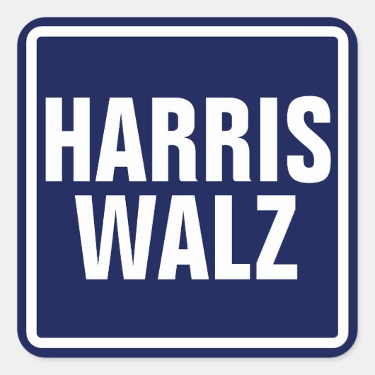 Harris-Walz Vierkante Sticker (Voorkant)