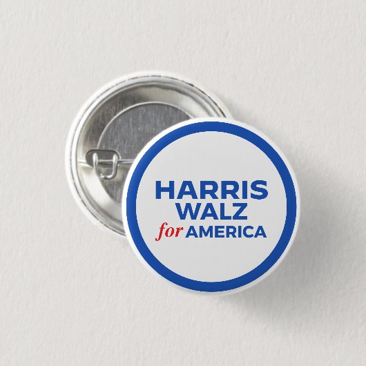 Harris Walz voor Amerika 2024 Ronde Button 3,2 Cm (Voorkant /achterkant)