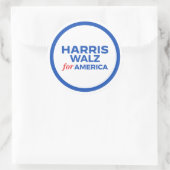 Harris Walz voor Amerika 2024 Ronde Sticker (Tas)