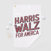 Harris Walz voor Amerika Golfhanddoek (Insitu)