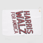 Harris Walz voor Amerika Golfhanddoek (Horizontaal)