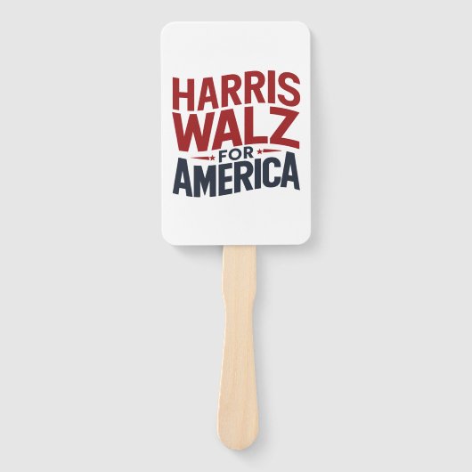 Harris Walz voor Amerika Handwaaier (Voorkant)