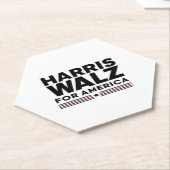 Harris Walz voor Amerika Kartonnen Onderzetters (Schuin)