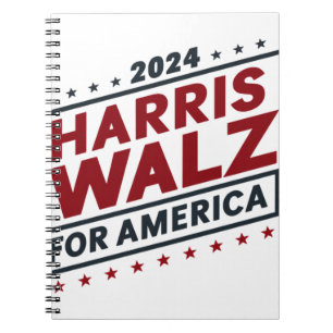 Harris Walz voor Amerika Notitieboek