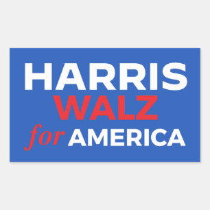 Harris Walz voor Amerika Rechthoekige Sticker