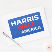 Harris Walz voor Amerika Rechthoekige Sticker (Envelop)
