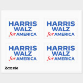 Harris Walz voor Amerika Rechthoekige Sticker (Vel)
