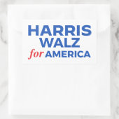 Harris Walz voor Amerika Rechthoekige Sticker (Tas)