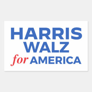 Harris Walz voor Amerika Rechthoekige Sticker