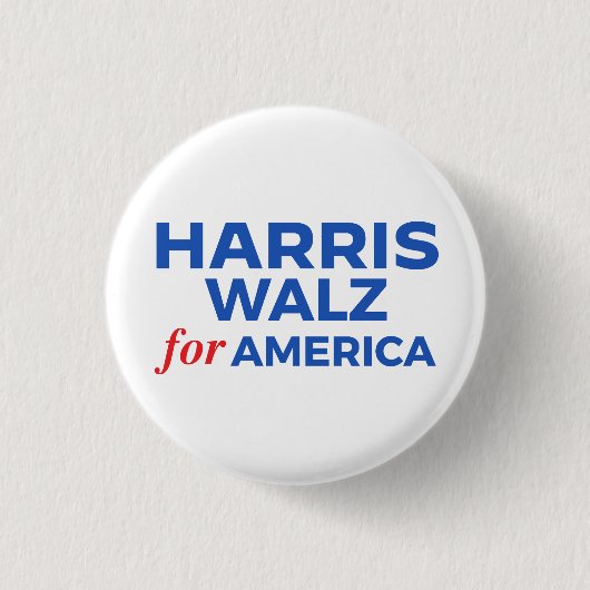 Harris Walz voor Amerika Ronde Button 3,2 Cm (Voorkant)