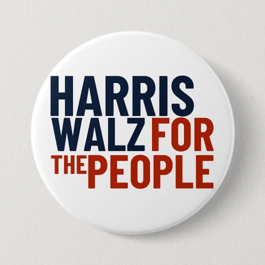 Harris/Walz voor de mensen Button (Voorkant)