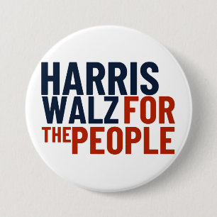 Harris/Walz voor de mensen Button