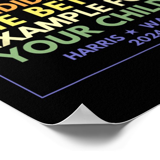 Harris Walz Waltz 2024 Beter voorbeeld Democraat Poster (Hoek)