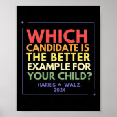 Harris Walz Waltz 2024 Beter voorbeeld Democraat Poster (Voorkant)