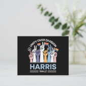Harris Walz Waltz 2024 Eenheid over Divisie Briefkaart (Staand voorkant)