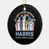 Harris Walz Waltz 2024 Eenheid over Divisie Keramisch Ornament (Links)