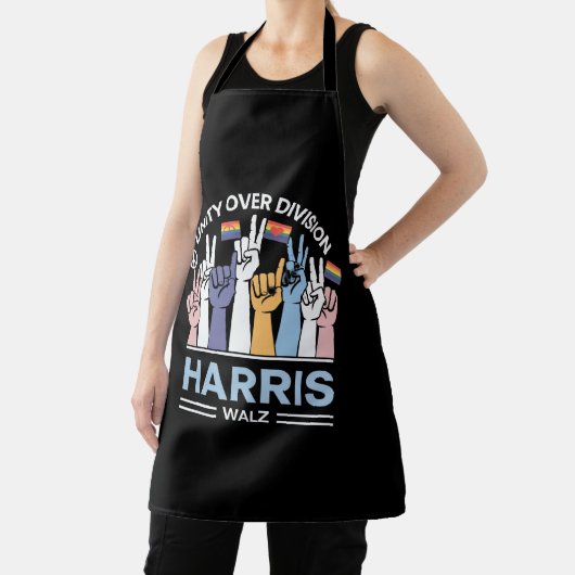 Harris Walz Waltz 2024 Eenheid over Divisie Schort (Insitu)